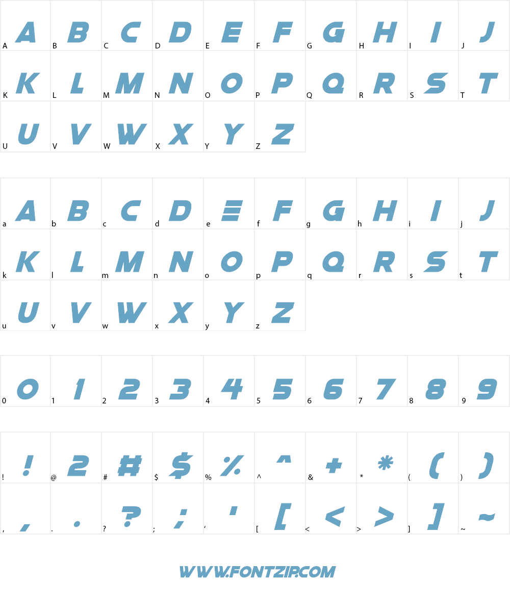 Space Quest Font Character